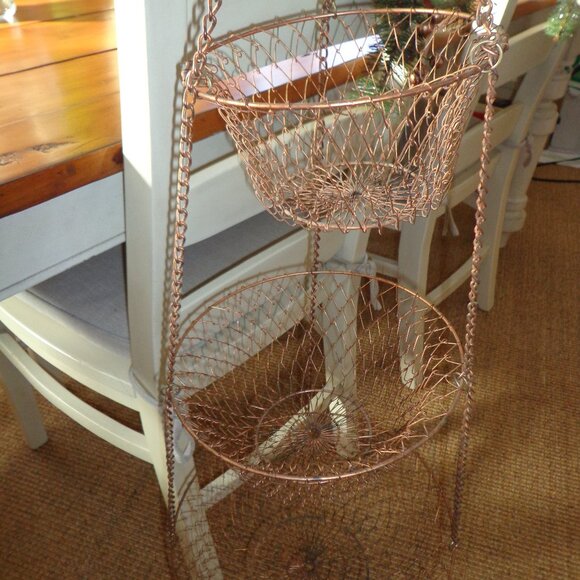 Vintage Wire 3-Tier Hanging Baskets Hook - Picture 5 of 10